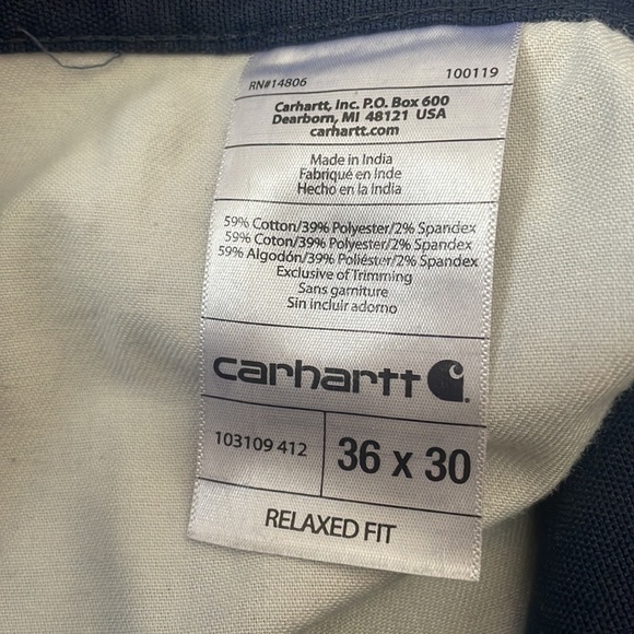 💙Mens Carhartt Relaxed Fit Pants 36”x 30” - Picture 5 of 8
